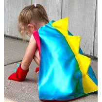 BrainGiggles Dinosaur Cloak Light Blue & Yellow 
