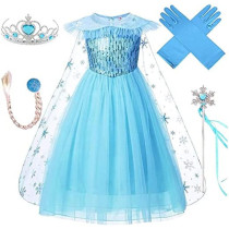 Brain Giggles Princess Elsa Costume for Girls Medium 