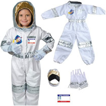 Brain Giggles Astronaut Costume for Costume Space Pretend Dress Up Role Play Set for Kids Cosplay Halloween Costume for Kids