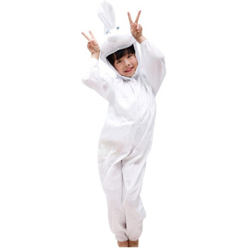 Jade Rabbit Costume For Kids Animal Costume For Boys And Girls Rabbit Jumpsuit Costume For Kids Party Small White