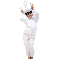 Jade Rabbit Costume For Kids Animal Costume For Boys And Girls Rabbit Jumpsuit Costume For Kids Party Small White