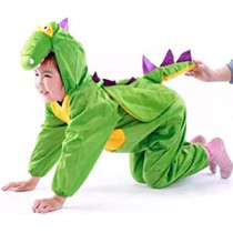 Jade Dinosaur Costume For Boys And Girls Dinosaur Jumpsuit Costume For KidS Party Bodysuit Cosplay Costume Large Green