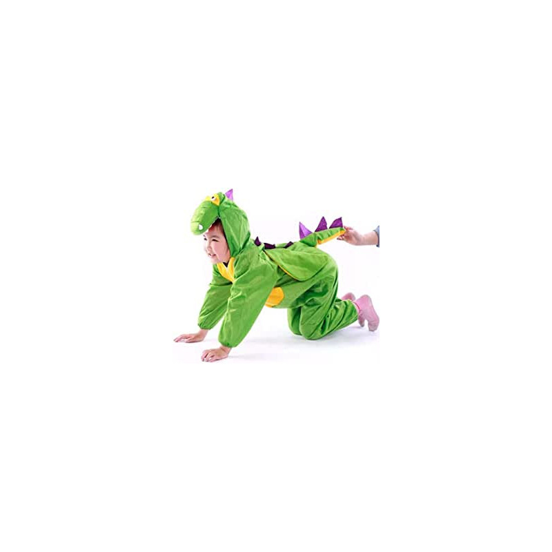Jade Dinosaur Costume For Boys And Girls Dinosaur Jumpsuit Costume For KidS Party Bodysuit Cosplay Costume Large Green