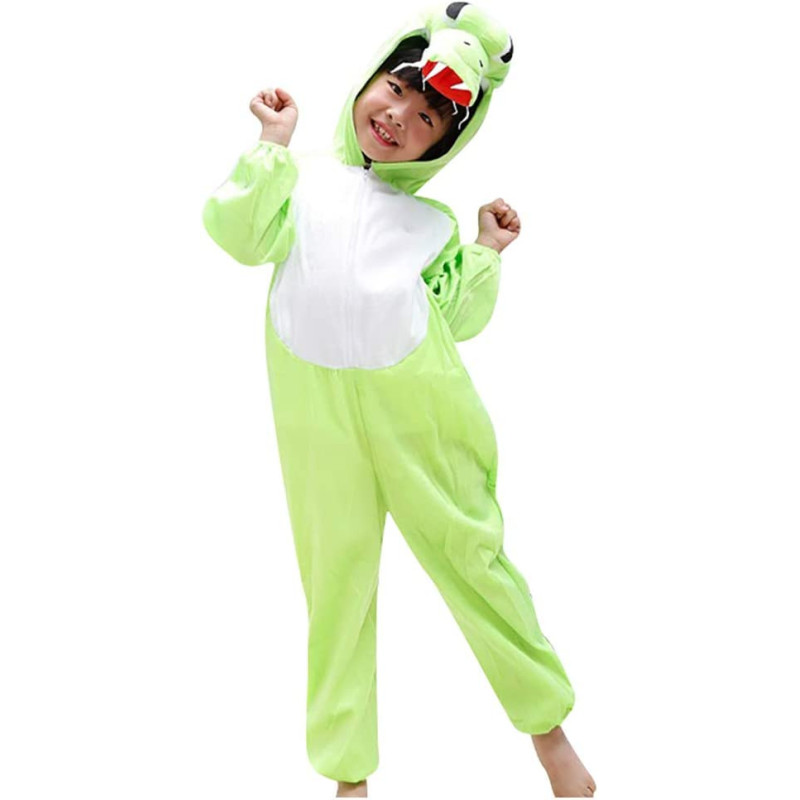 JADE Crocodile Costume for kids Animal costume for Boys and Girls Crocodile Jumpsuit Costume for kids party Large