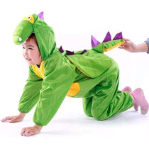Jade Dinosaur Costume For Kids Animal Costume For Boys And Girls Dinosaur Jumpsuit Costume For Kids Party Small Green