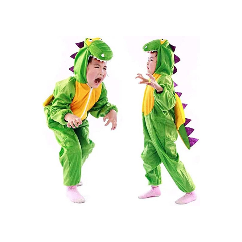 Jade Dinosaur Costume For Kids Animal Costume For Boys And Girls Dinosaur Jumpsuit Costume For Kids Party Small Green