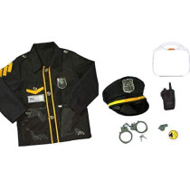 Brain Giggles Police Office Costume Professional Costume Set for Kids Cosplay Halloween Costume for kids
 