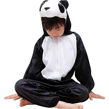 JADE Panda Costume for kids Animal costume for Boys and Girls Panda Jumpsuit Costume for kids party Medium Multi Color