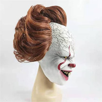 Brain Giggles Full Face Scary Mask Halloween Costume Creepy Mask Pennywise Clown Mask Horror Movie Joker Mask for Halloween