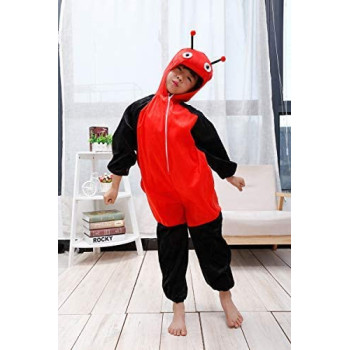 JADE Lady Beetle Costume for Girls Large Lady Beetle Jumpsuit Costume for kids party bugs Bodysuit cosplay costume