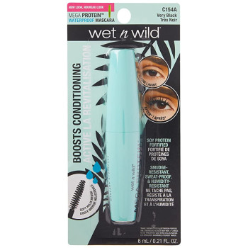 Wnw Mega Protein Waterproof Mascara Very Black