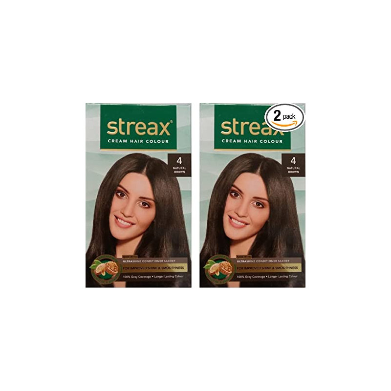 Streax Cream Hair Color Natural Brown 4