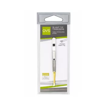 Qvs Slant Tip Tweezer Gold...