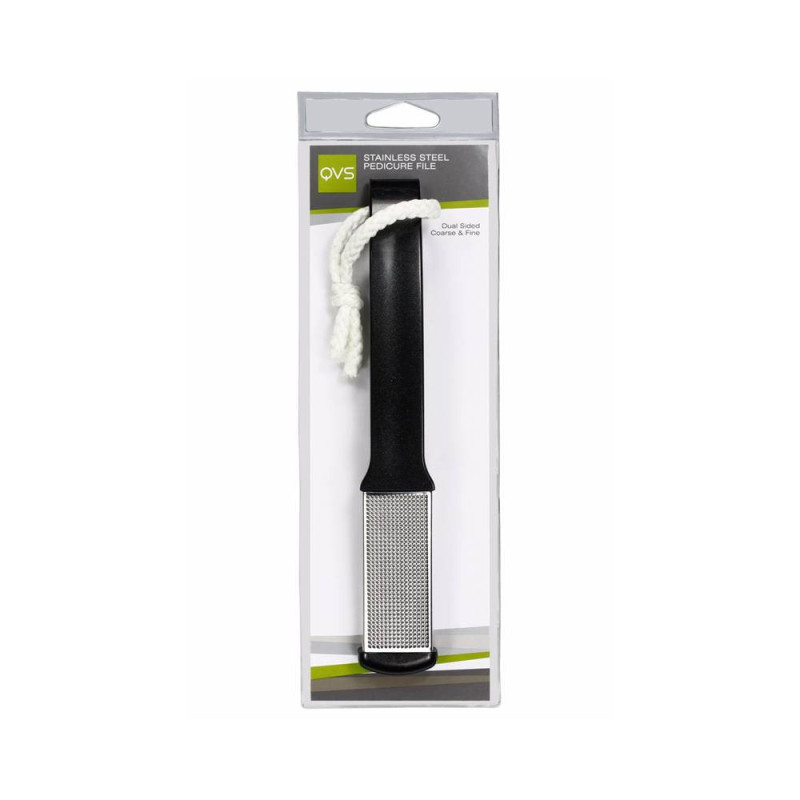 Qvs Pedicure File Pearlised Black Stainless Steel