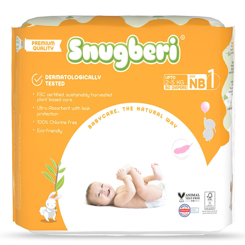 Snugberi Diaper Size 1 New Born 2 5Kg Mega Pack 80 S
