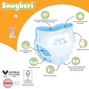 Snugberi Diaper Pants Size 4 Large 7 12 Kg Mega Pack 60 S