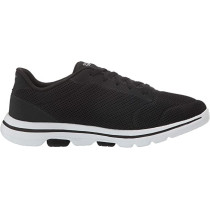 Skechers Women's Go Walk 5 Lucky Trainers, Black Textile White Trim, 37 EU