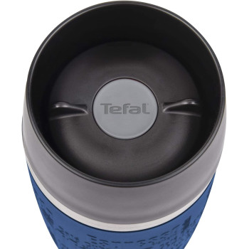 TEFAL 0.36 Litre Travel Mug , Blue, Stainless Steel Plastic, K3082114