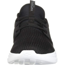 Skechers Women's Go Run Fast Valor Sneaker, Black White, 6.5
