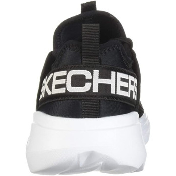 Skechers Women's Go Run Fast Valor Sneaker, Black White, 6.5