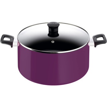 Tefal Simply Cook 9 Pcs Cooking Set, Purple, Aluminium, B093S986