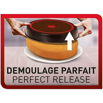 Tefal J5549702 Perfect Bake Non Stick Cake Mold, 26 Cm, Brown, Aluminum