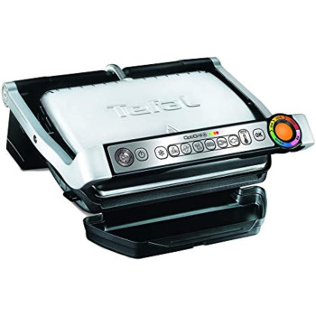Tefal Optigrill Plus Indoor Electric Grill With Snacking And Baking Accessory, 2000 Watts, Silver, Stainless Steel, Gc715D28