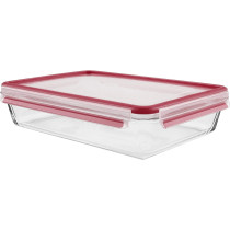 TEFAL Masterseal Food Keeper 2 Litre Food Storage Container, Red Clear,Glass, K3010112