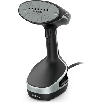 Tefal Handheld Clothes Steamer, Powerful 90G Min Steam Boost, Ready To Use In 25 Seconds, Black And Silver, Dt8250, Black & Silver