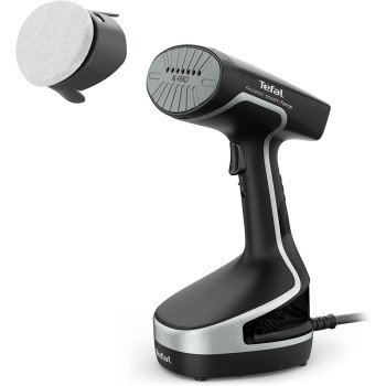Tefal Handheld Clothes Steamer, Powerful 90G Min Steam Boost, Ready To Use In 25 Seconds, Black And Silver, Dt8250, Black & Silver