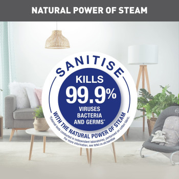 Tefal Handheld Clothes Steamer, Powerful 90G Min Steam Boost, Ready To Use In 25 Seconds, Black And Silver, Dt8250, Black & Silver