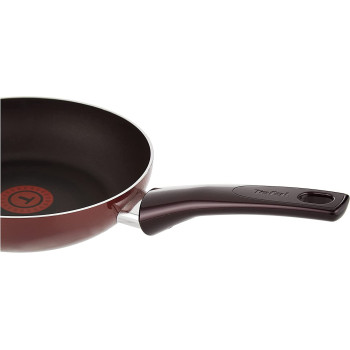 TEFAL Pleasure Non Stick 20 cm Frypan, Burgundy, Aluminum, D5020252