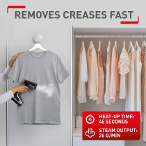 Tefal DT8150 Access Steam Handheld Garment Clothes Steamer, 1600 W, Black and Silver