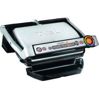 Tefal Indoor Electric Grill, 2000 Watts, Stainless Steel, Gc712D28 Min 1 year manufacturer warranty