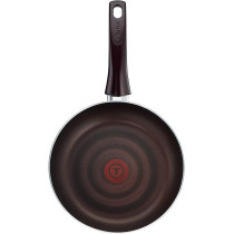 TEFAL Pleasure Non stick 28 cm Fry Pan, Burgundy, Aluminum, D5020662