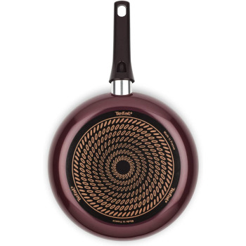 TEFAL Pleasure Non stick 28 cm Fry Pan, Burgundy, Aluminum, D5020662