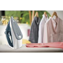 Tefal Express Steam 270 ml Steam Iron, 2400 Watts, Blue White, Cerilium Plastic, FV2831M0 Min 1 year manufacturer warranty