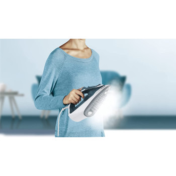 Tefal Express Steam 270 ml Steam Iron, 2400 Watts, Blue White, Cerilium Plastic, FV2831M0 Min 1 year manufacturer warranty