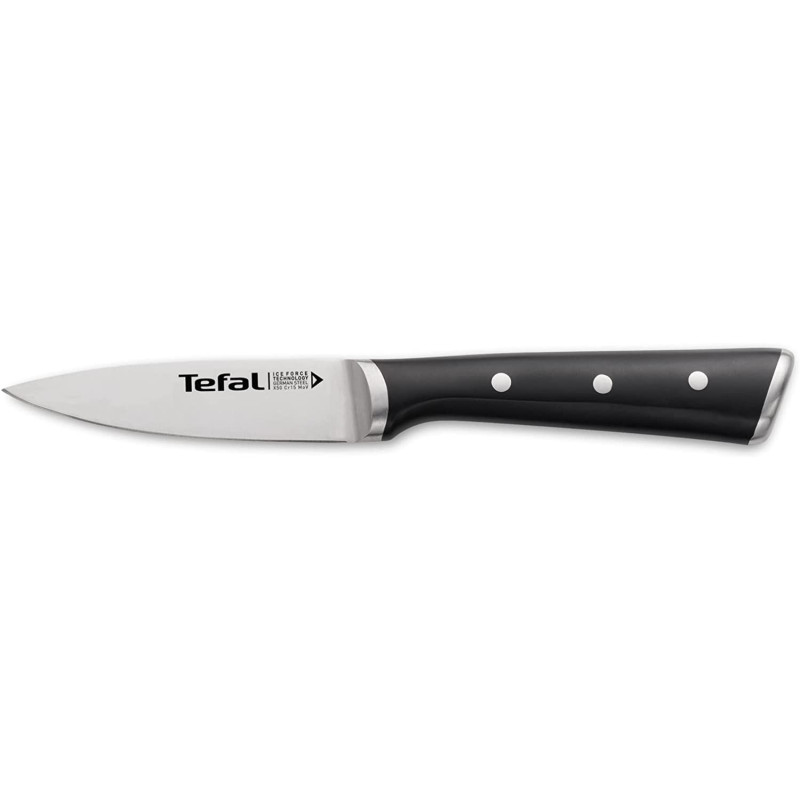Tefal Ice Force 9Cm Paring Knife Black Stainless Steel K2320514 Silver Black
