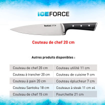 Tefal Ice Force 9Cm Paring Knife Black Stainless Steel K2320514 Silver Black