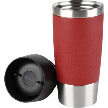 Tefal 0.36 Litre Travel Mug Red Stainless Steel Plastic K3084114