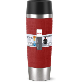 Tefal 0.36 Litre Travel Mug Red Stainless Steel Plastic K3084114