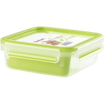 Tefal Masterseal Food Keeper 0.85 Litre Sandwich Box Square Food Container Green Clear Plastic K3100812