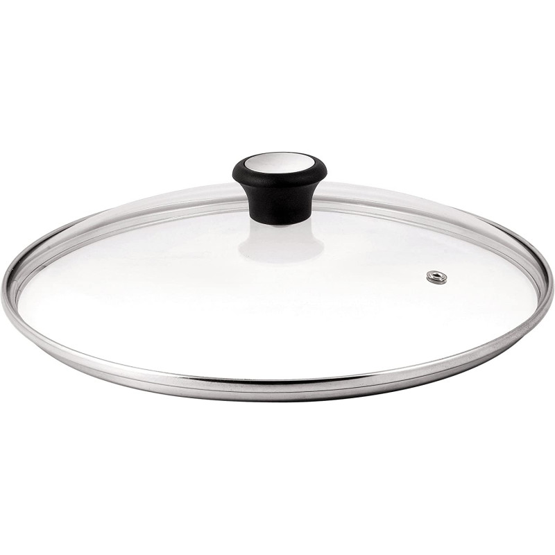 Tefal 28097812 Compatible Glass Lid Dishwasher Safe Steam Vent 30 Cm Transparent