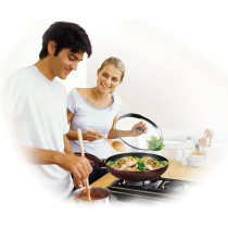 Tefal 28097812 Compatible Glass Lid Dishwasher Safe Steam Vent 30 Cm Transparent