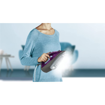 Tefal Express Steam Steam Iron 2600 Watts Anti Scale Purple Ceramic Soleplate Fv2843M0 Min 1 Year Manufacturer Warranty