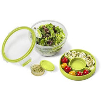 Tefal Manual Chopper Convenient Black Transparent Green 900Ml Plastic K1320404 Salad Bowl Transparent Green 1Litre Plastic K3100112 900 Ml