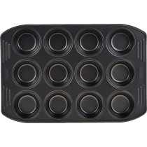 Tefal Easygrip Gold Muffin J1625744 Black Carbon Steel Material