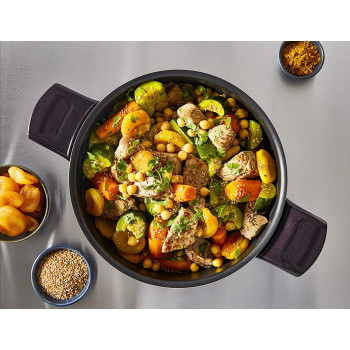 Tefal G6 Resist Intense 30 Cm Casserole With Stainless Steel Lid Red Aluminium D5225483