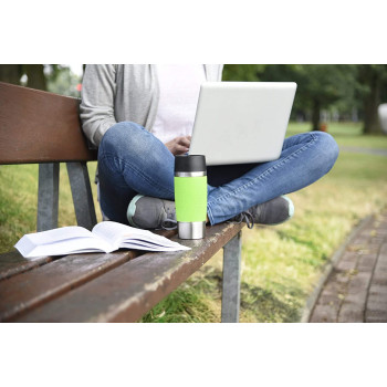 Tefal Travel Mug 0.36 Litre Travel Mug Lime Silver Stainless Steel Plastic K3083114